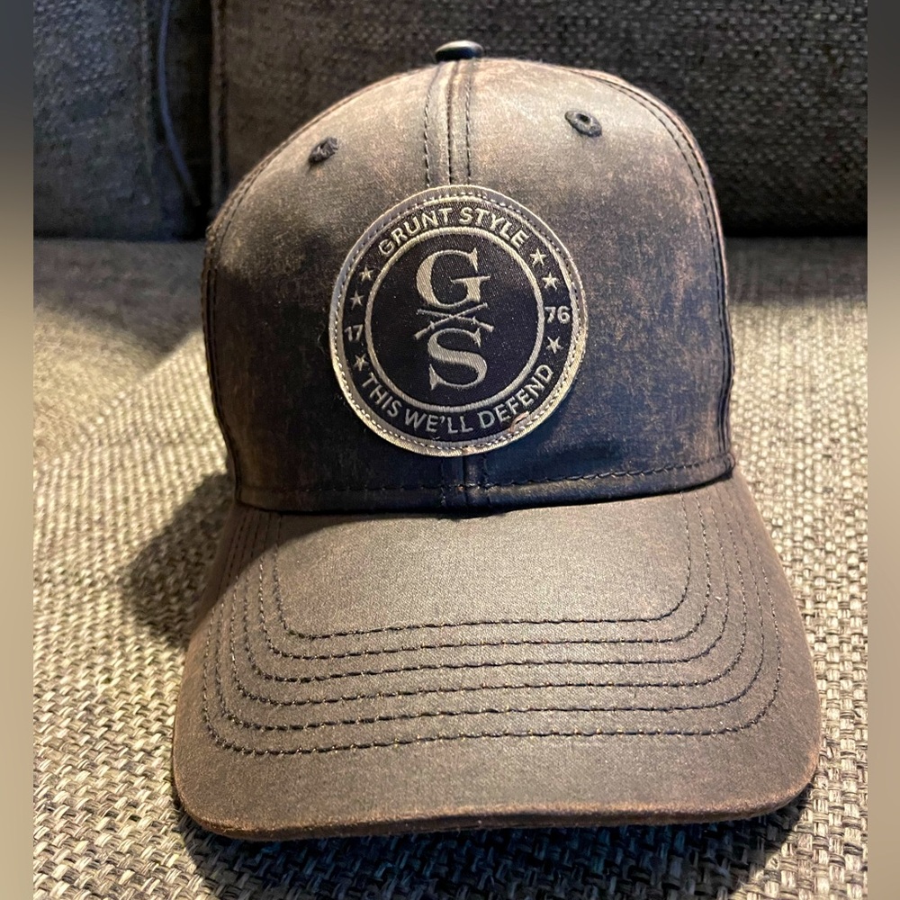 New with Tags Brown Grunt Style Hat with Patch Adjustable